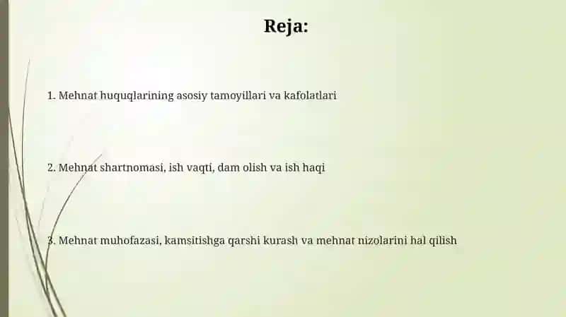 Mehnat huquqlari 2
