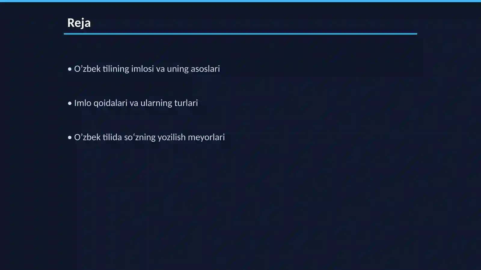 O’zbek tilining imlo meyorlari haqida 2