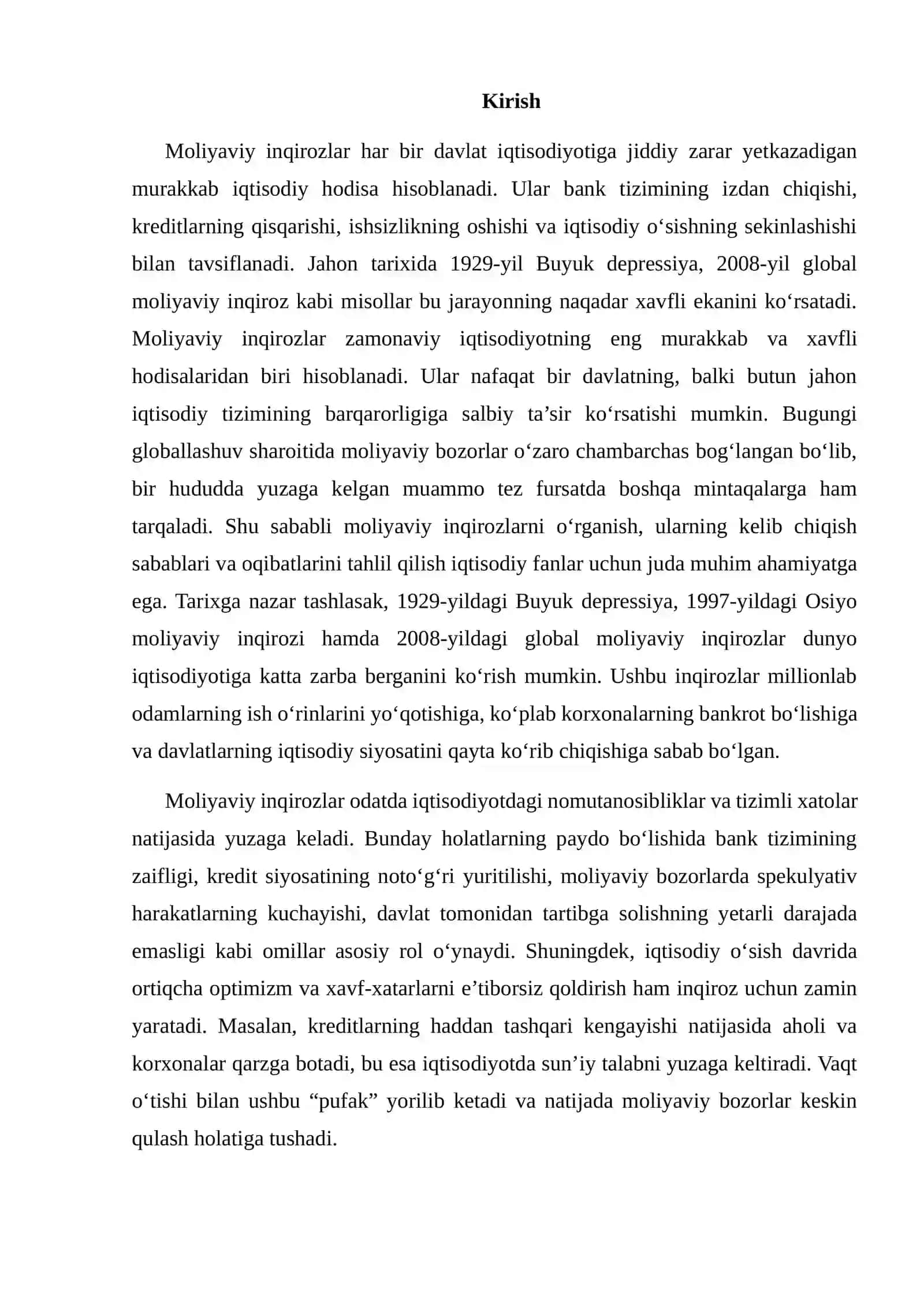 MOLIYAVIY INQIROZLARNING ASOSIY SABABLARI 2
