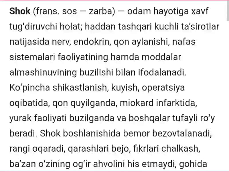 Shok sabablari patogenezi va morfogenezi 2