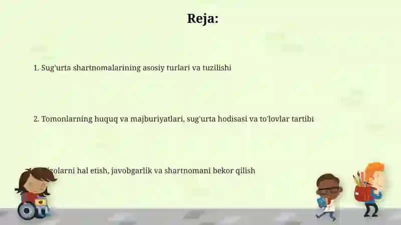 Sug'urta shartnomalari 2