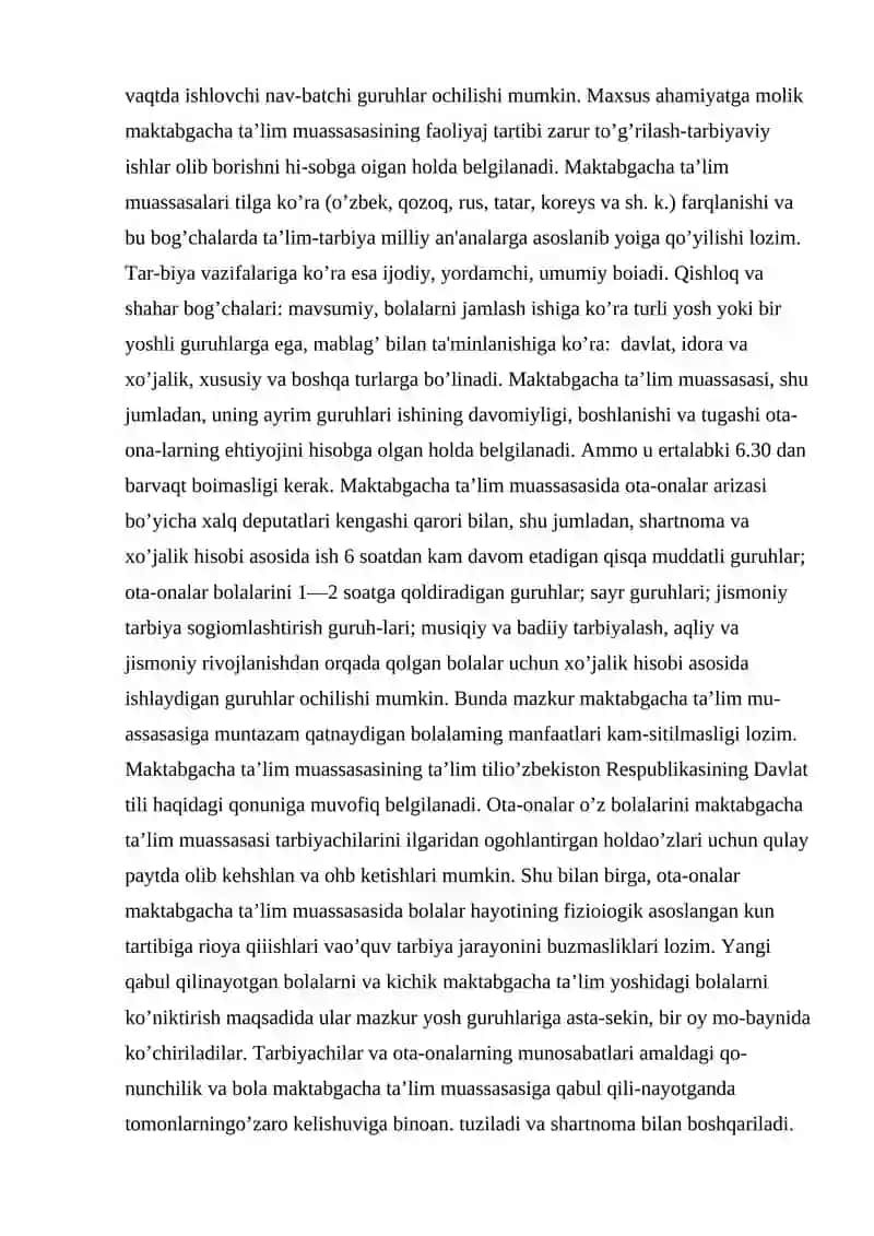 Maktabgacha Ta'lim Muassasalari 2