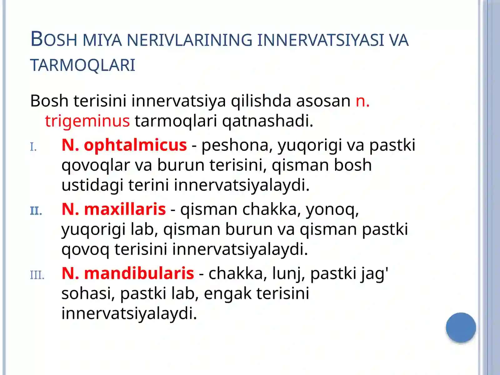 Uch shoxlik nervlarining vegetativ tugunlari 2
