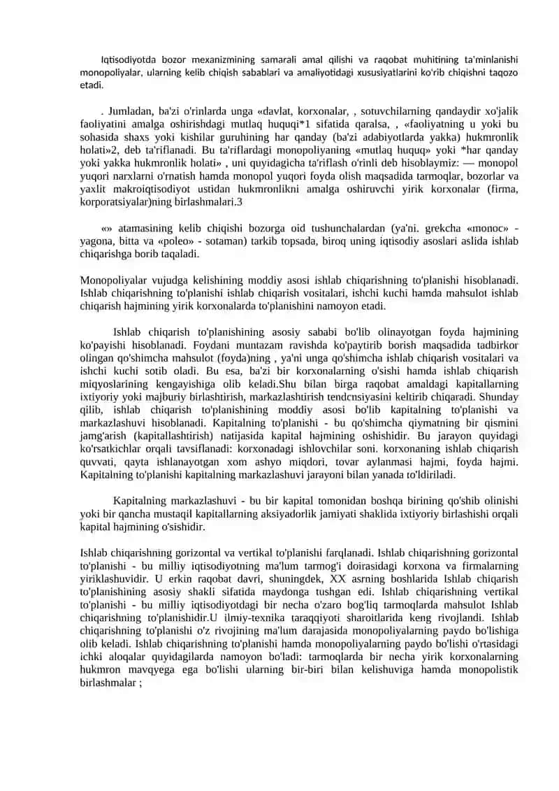 Monopoliya va Monopsoniya 2