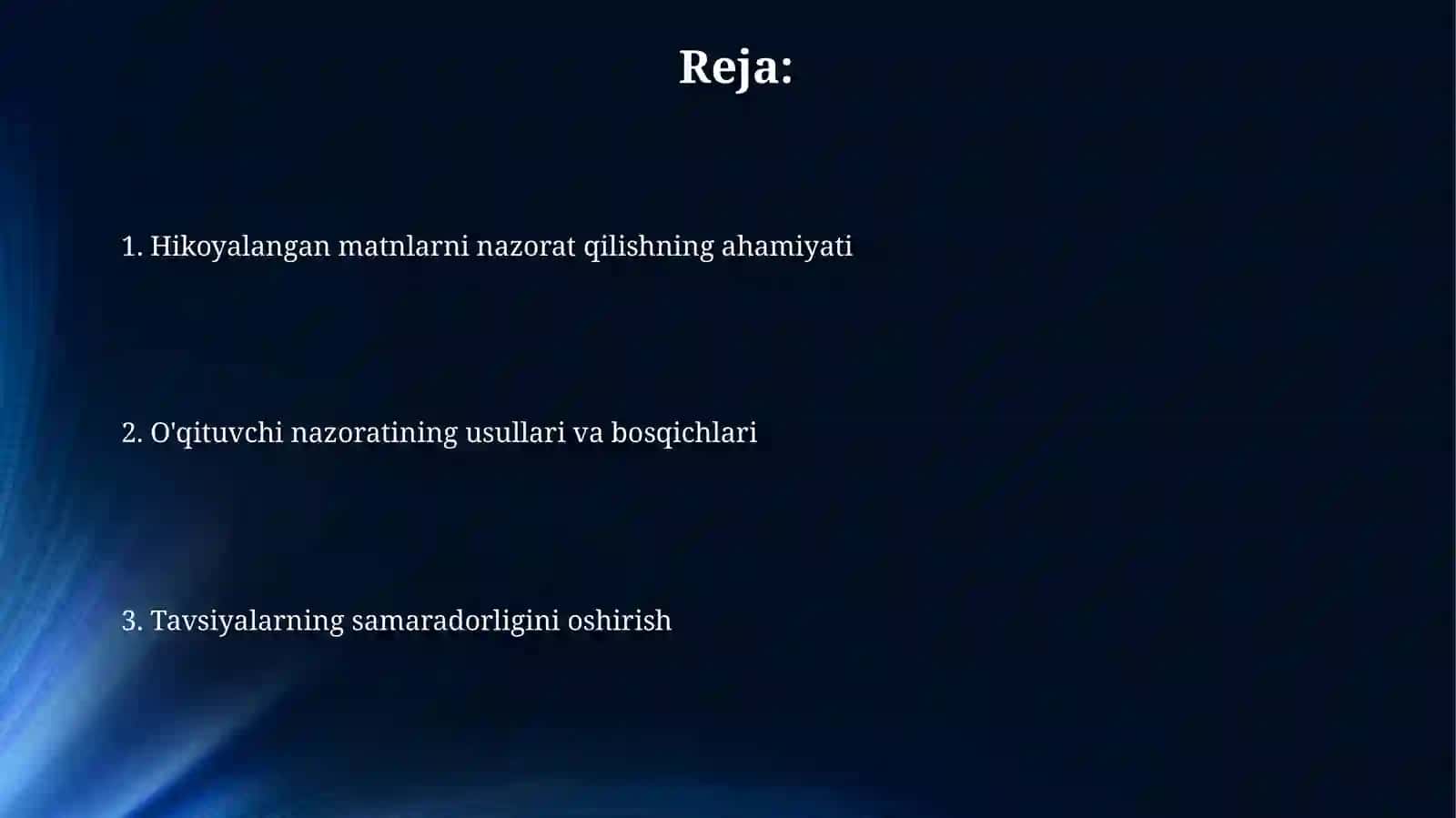 O'qituvchilar uchun tavsiyalar 2