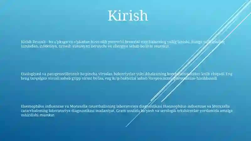 Bronhit Kasalligining QoʻZgʻAtuvchilari Potogenez Va Labaratoriya Tashhisi 2