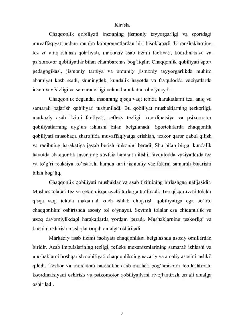 CHAQQONLIK QOBILIYATINI TARBIYALASH 2