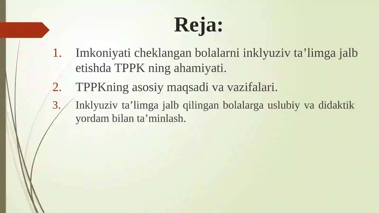 TPPKning roli inklyuziv ta’limda 2