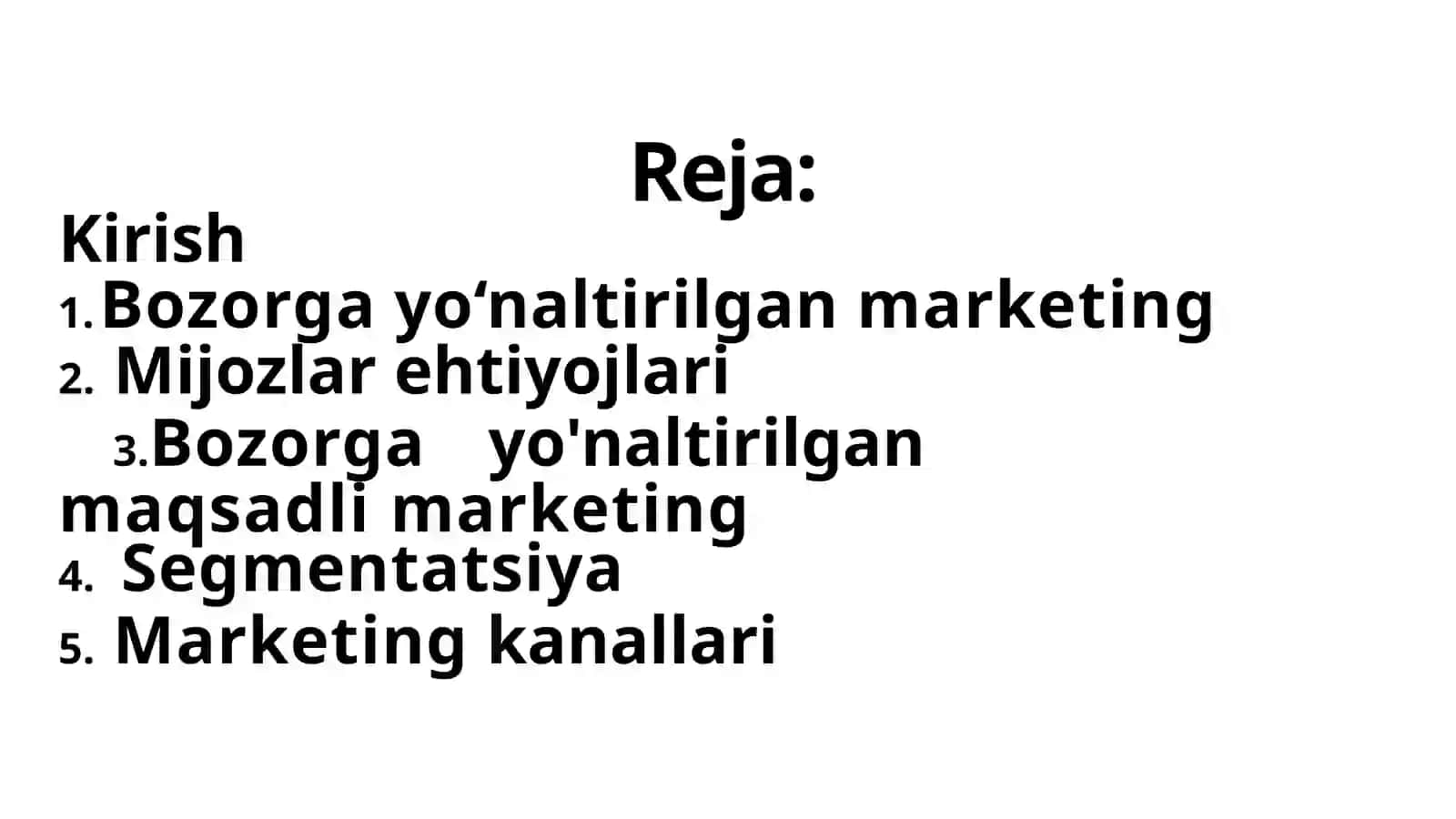 Bozorga yo‘naltirilgan marketing xizmatlari 2