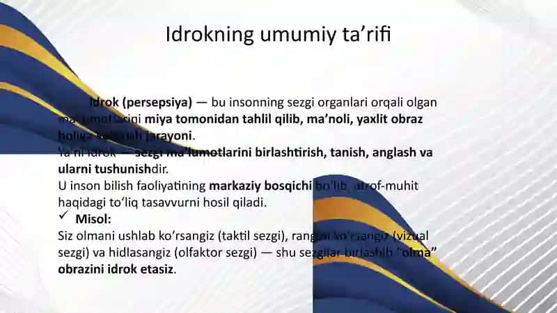 Idrokhaqidatushuncha.Ko‘rishidroki 2