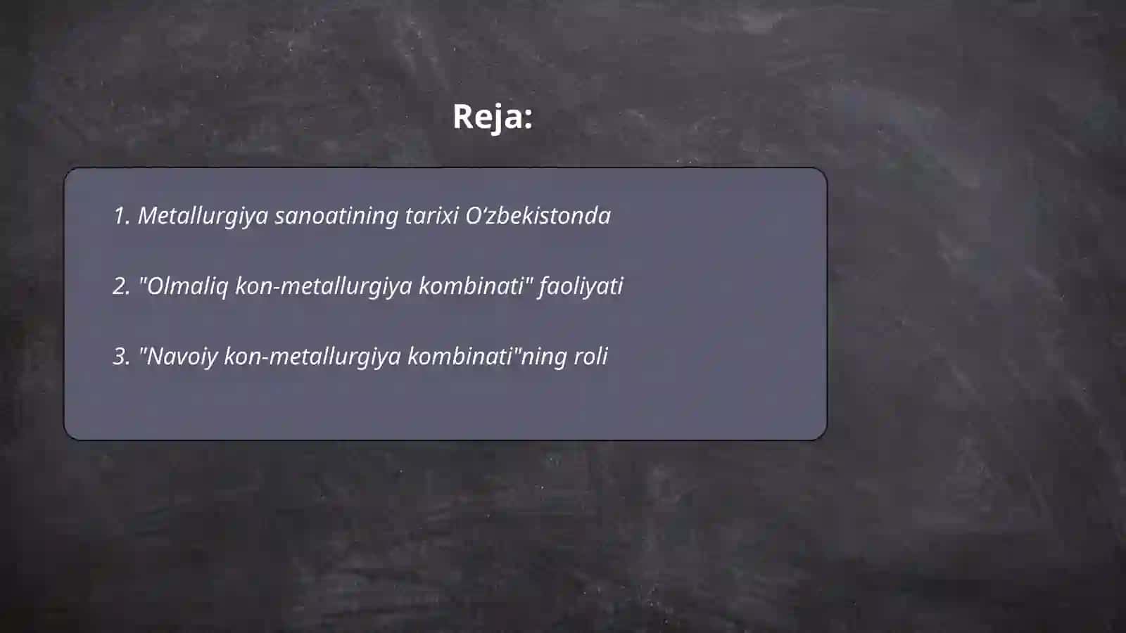 Metallurgiya sanoatining tarixi Oʻzbekistonda 2