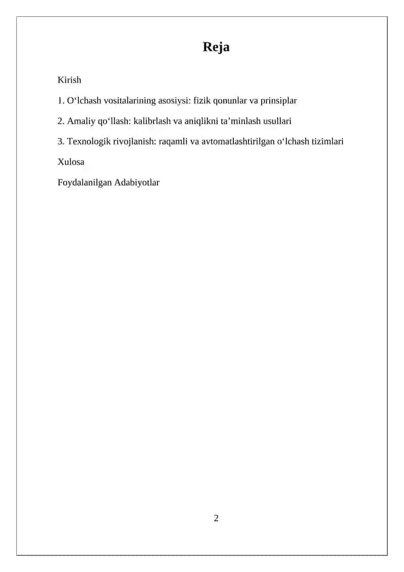OʻLCHASH VOSITALARI ISHLASH PRINSIPLARI 2