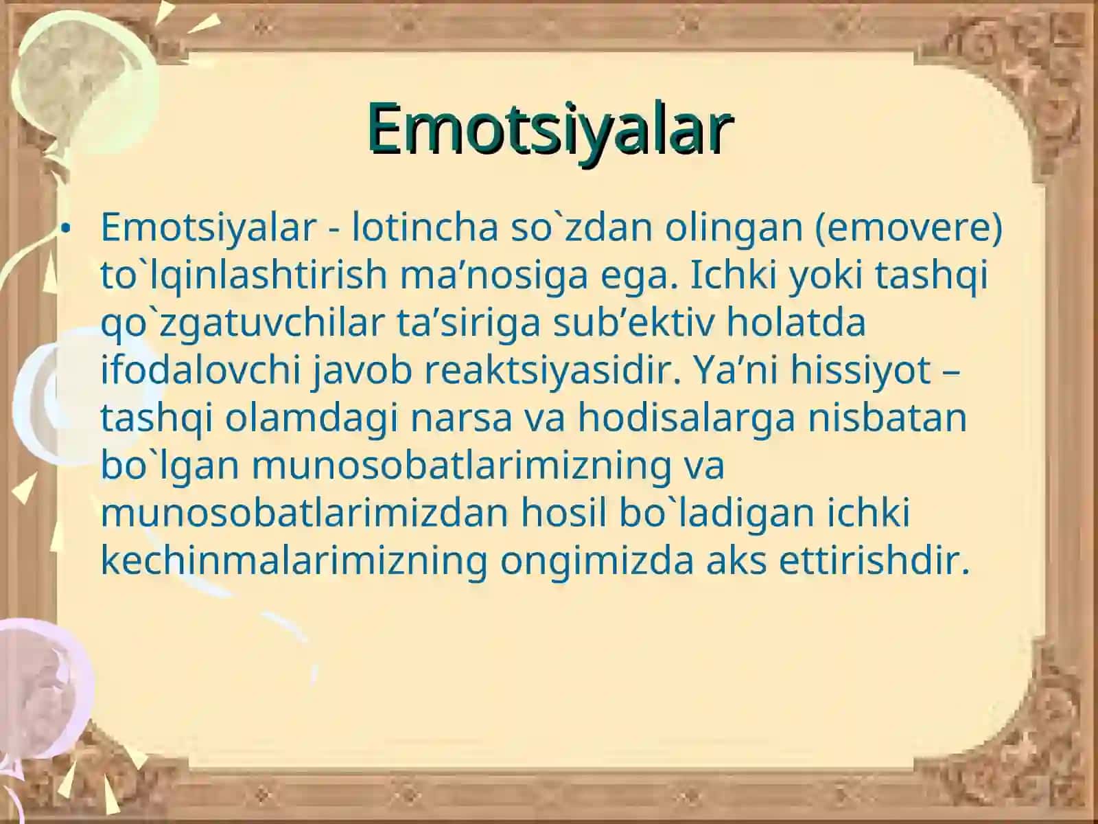 Emotsiya haqida tushuncha 2