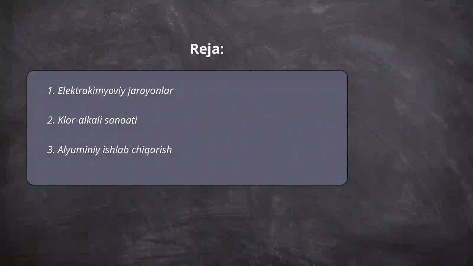 Elektrokimyoviy jarayonlar 2