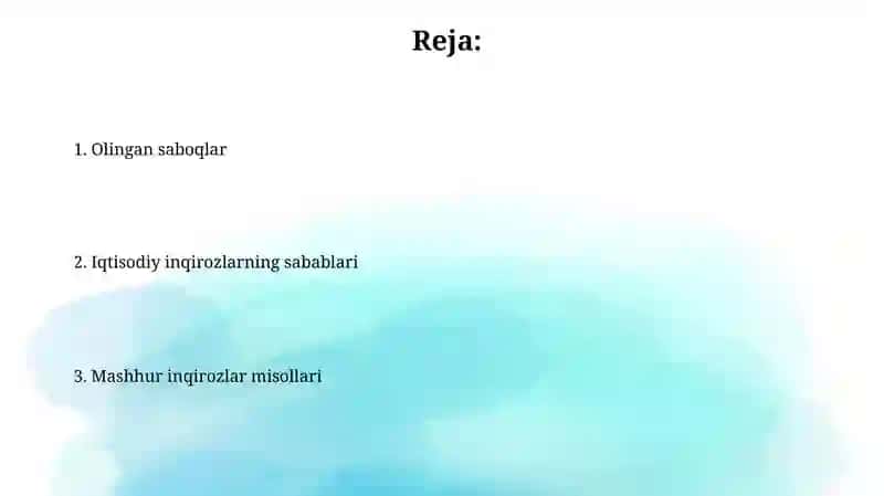 Iqtisodiy krizislar: sabablar va saboqlar (misollar bilan) 2