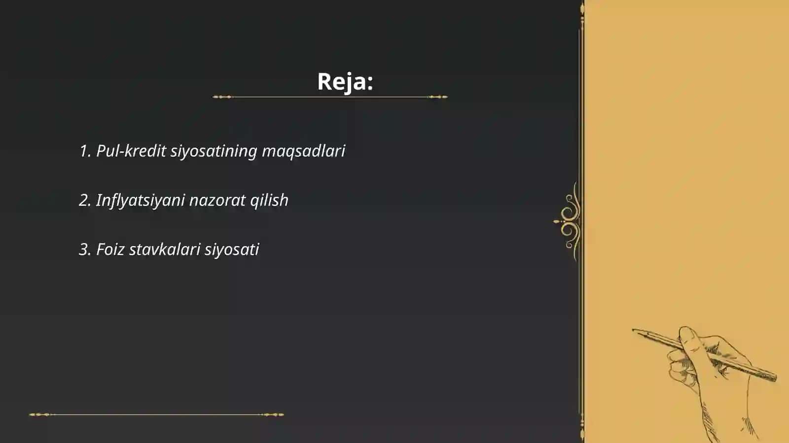 Davlatning pul kredit siyosati:maqsad va dastaklari 2