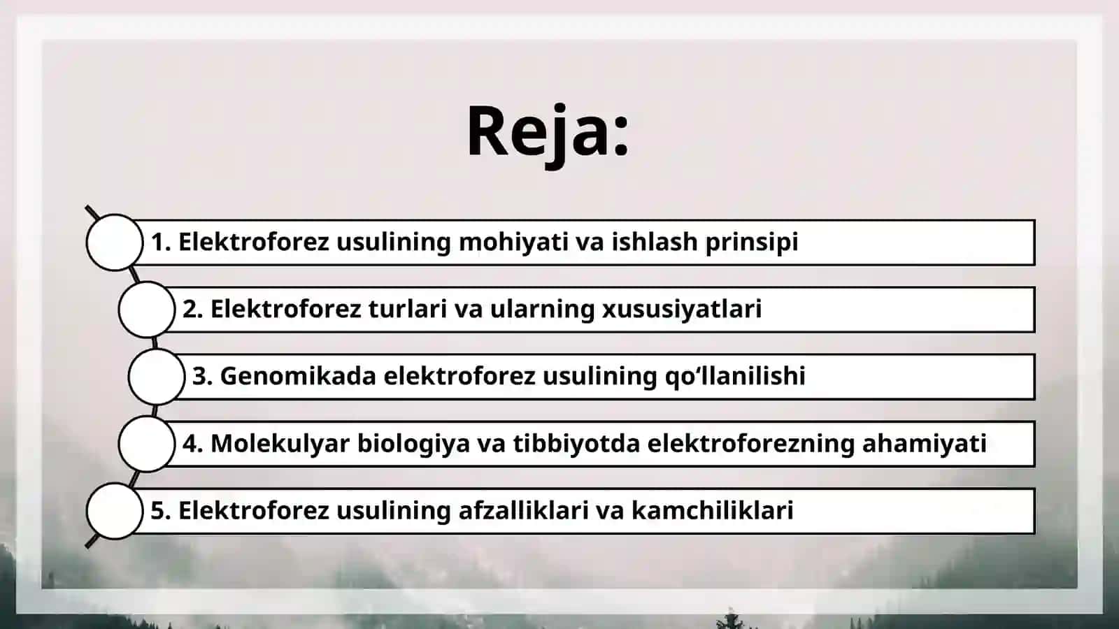 Elektroforez usulining Genomika fanida qo'llanilishi 2