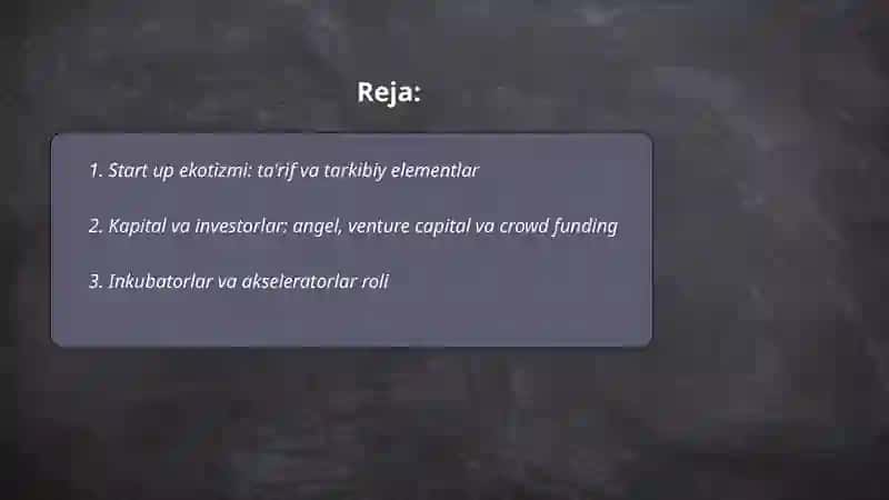 Start up ekotizmlari 2