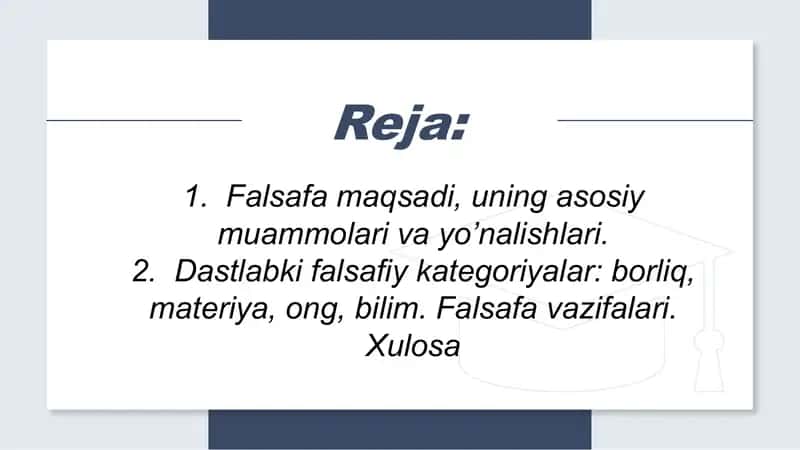 Falsafa fanidan taqdimot 2