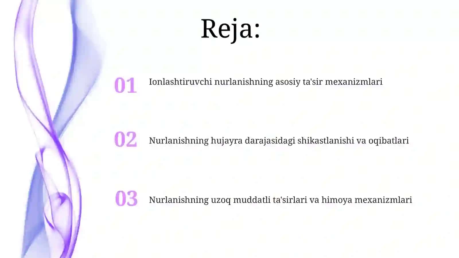 Ionlashtiruvchi nurlanishning ta'sir mexanizmi 2