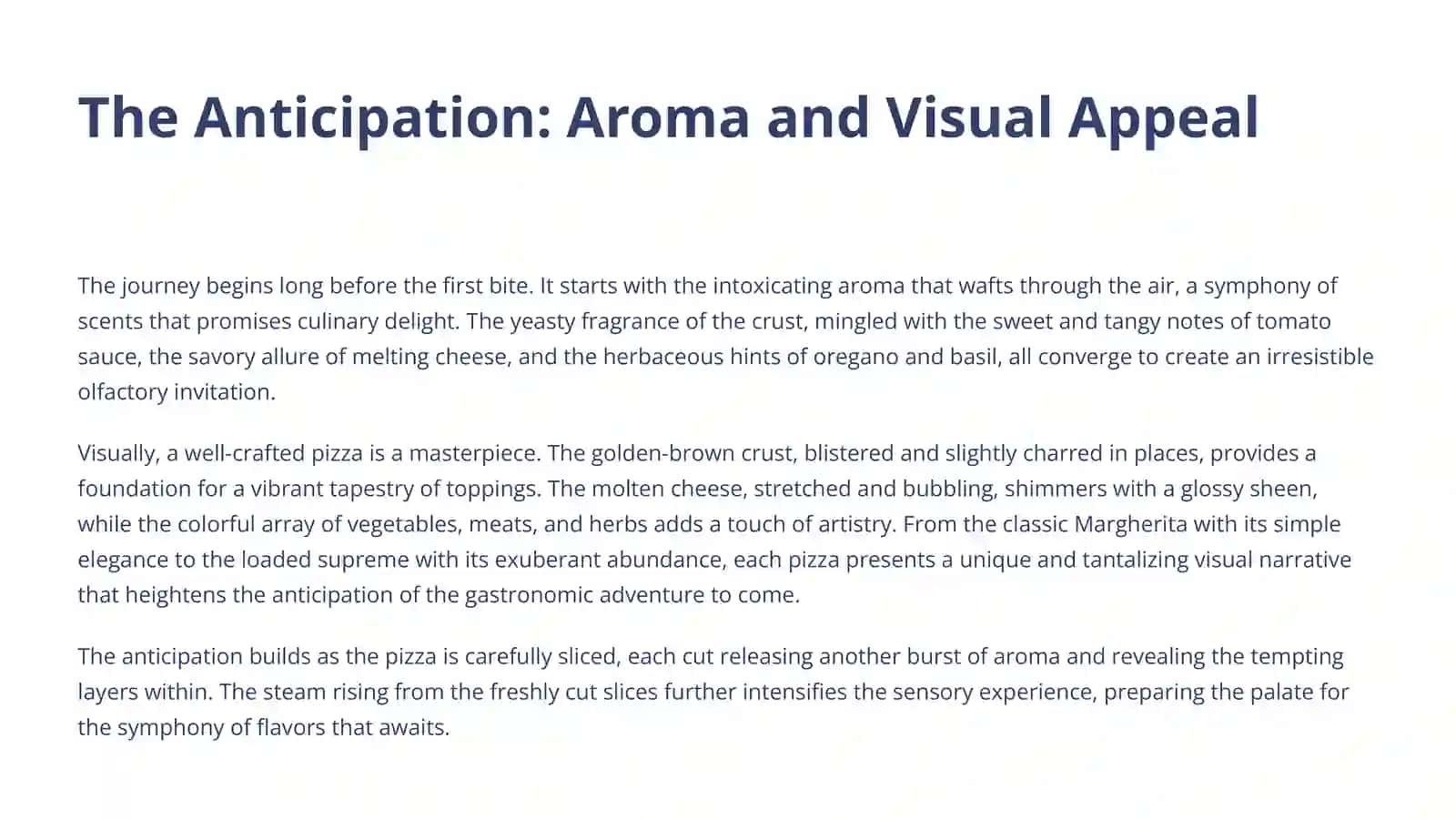 Aroma and Taste of a Perfect Pizza 2
