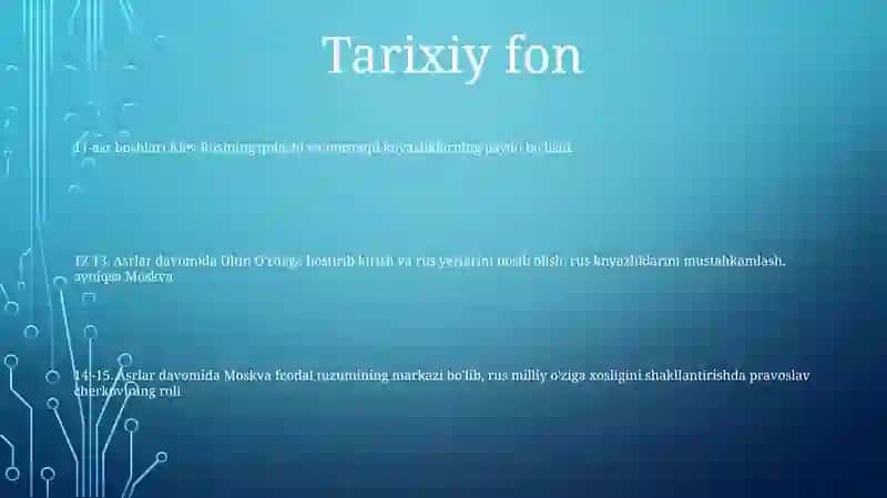 XI - XV Asrlarda RusKnyazligi 2