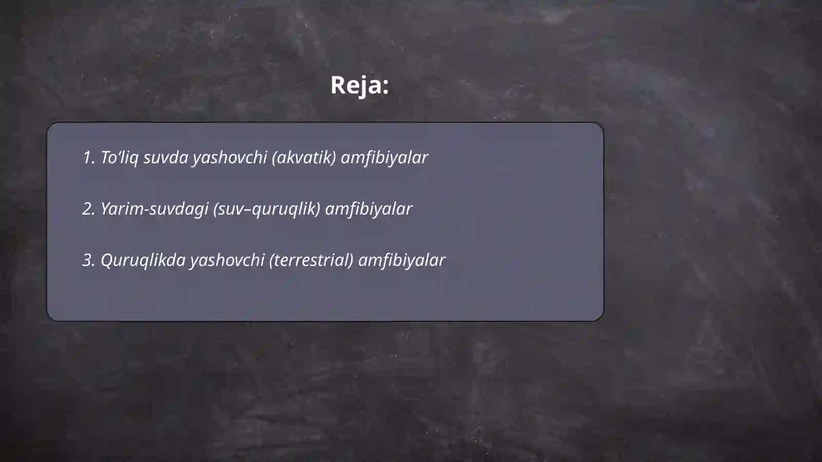 Amfibiyalarning asosiy ekalogik guruhlari 2
