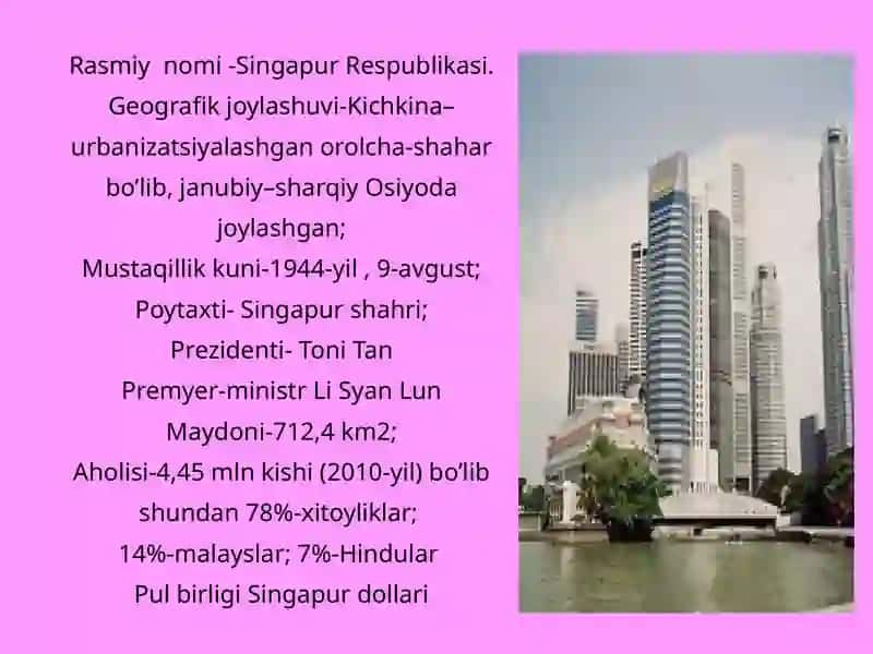 Singapur ta’lim tizimi 2