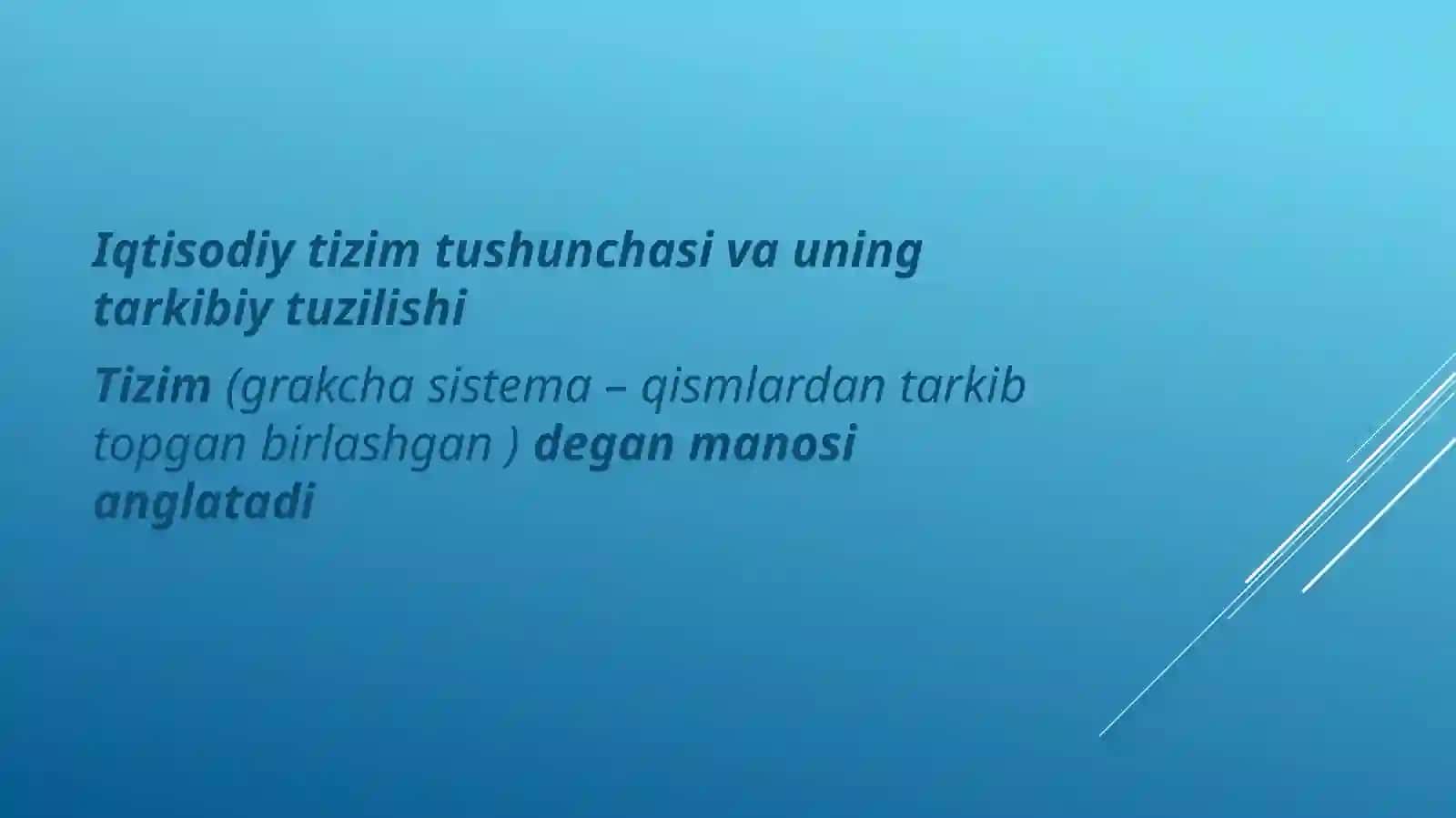 Iqtisodiy tizim modellar va mulkchilik 2