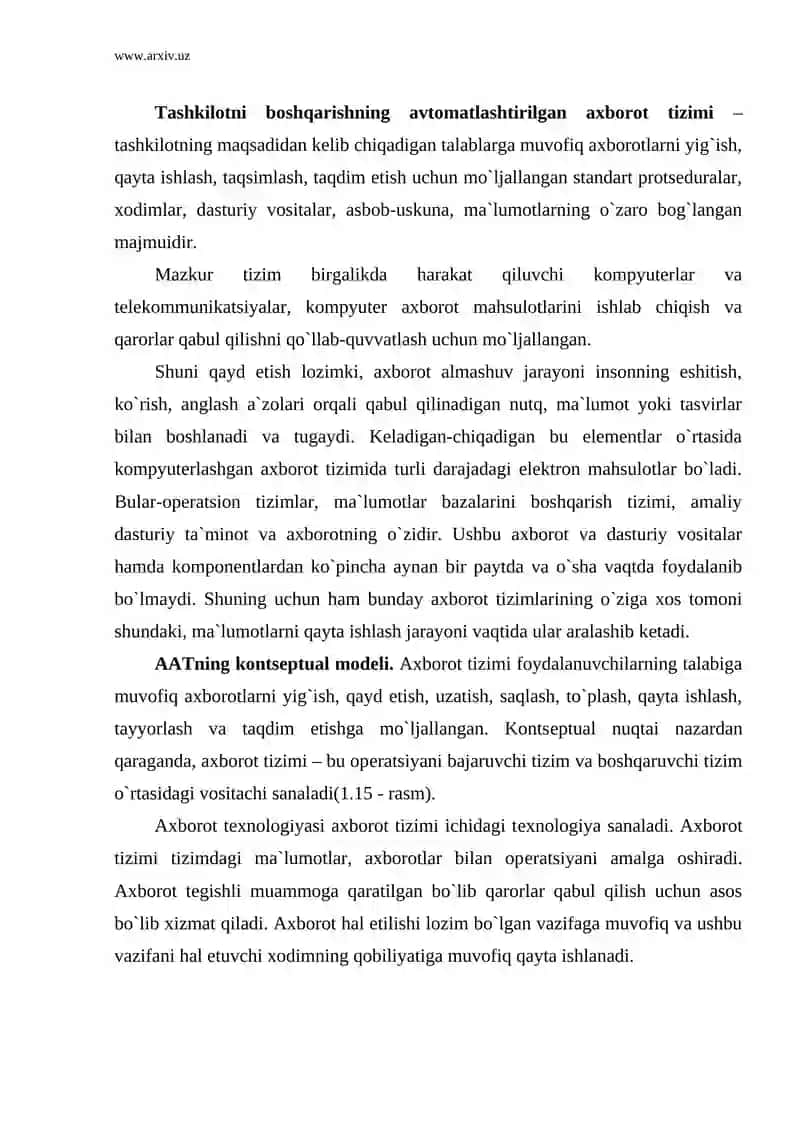 Avtomatlashtirilgan axborot tizimlari 2