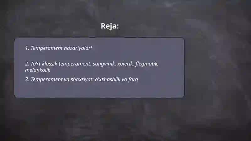 Temperament 2
