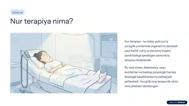 Nur terapiyasi fizik va texnik asoslari 2