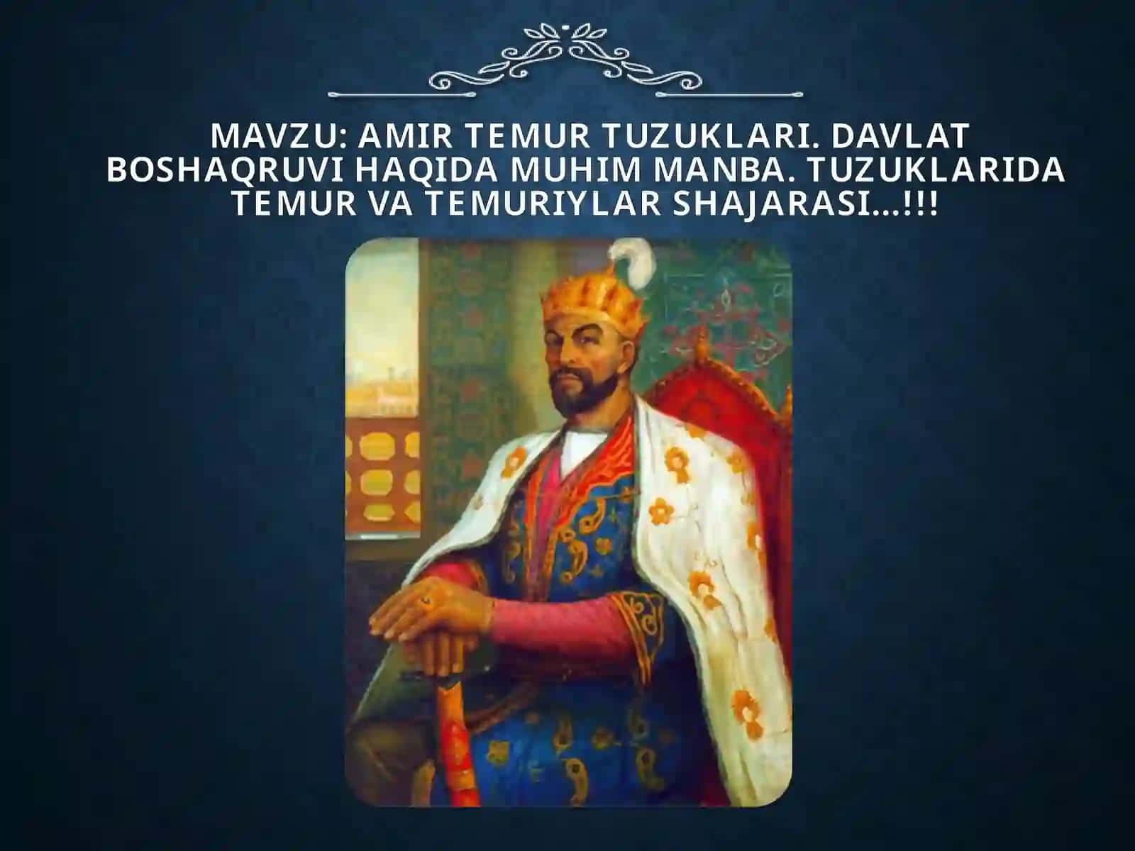 AMIR TEMUR TUZUKLARI 2