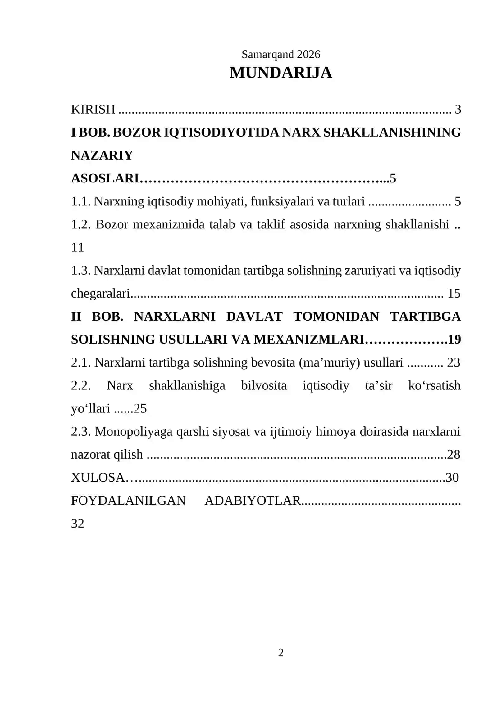IQTISODIYOT VA MOLIYA 2