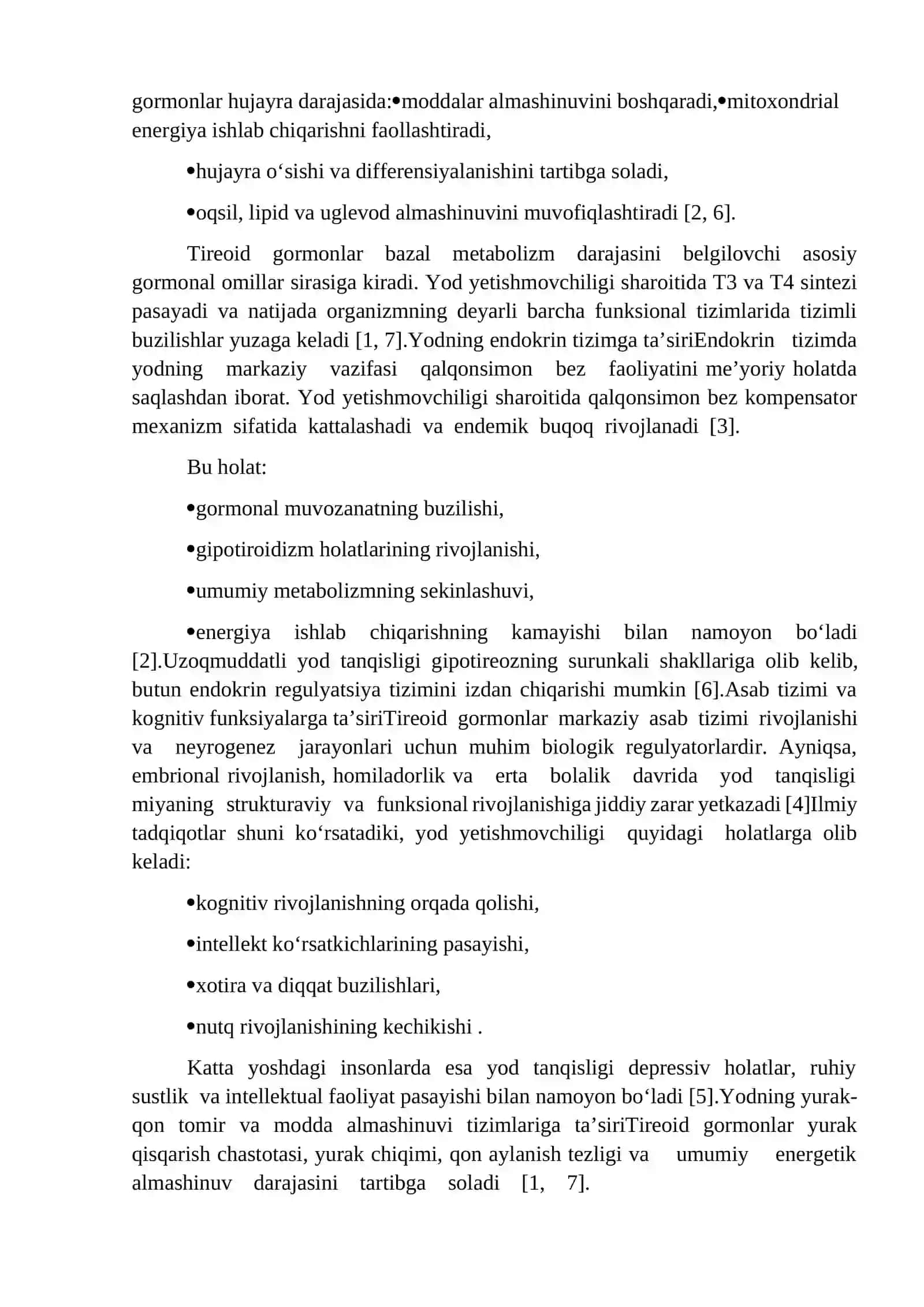 Yod va qalqonsimon bez gormonlari 2