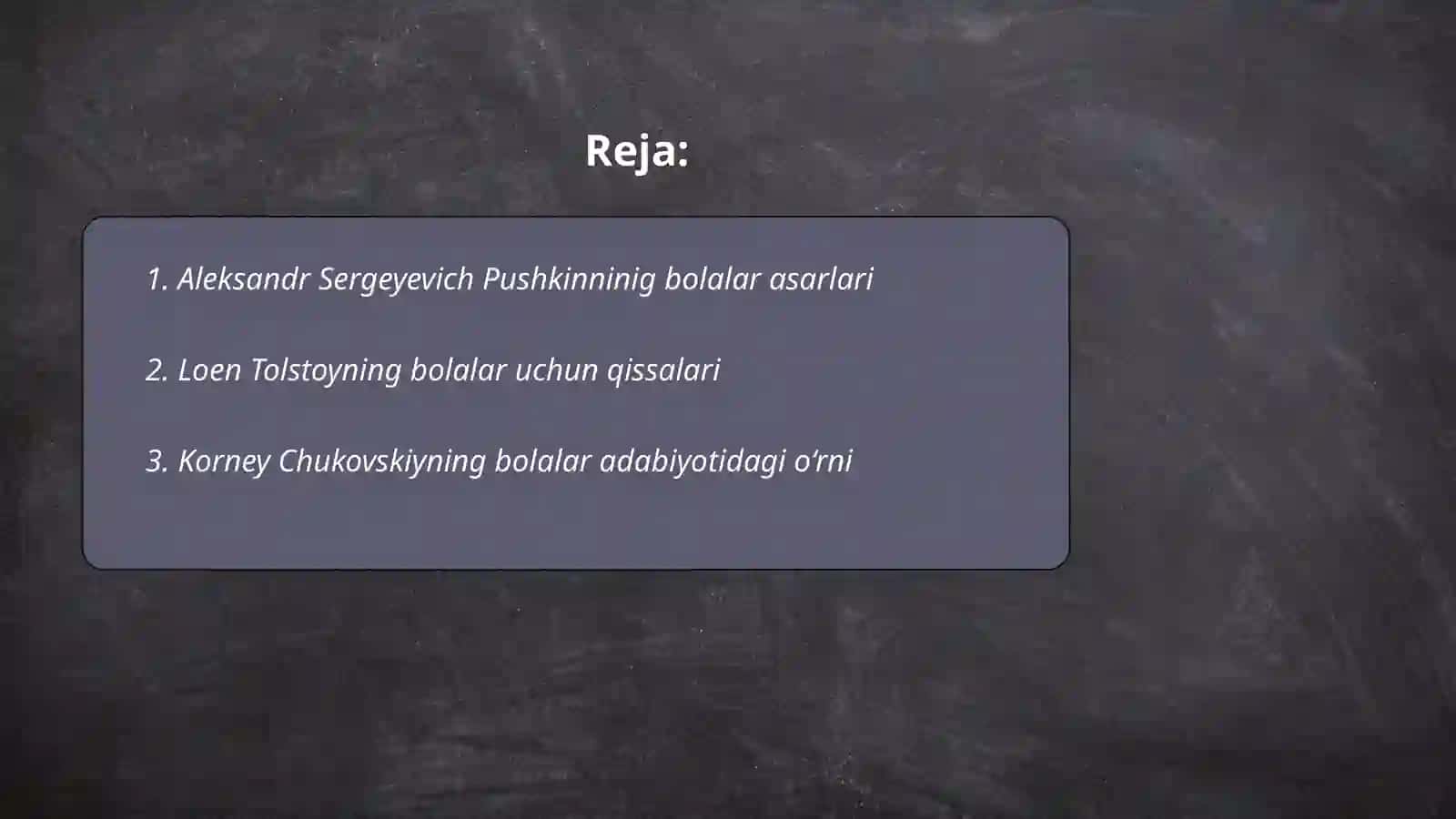 Rus bolalar adabiyoti namoyondalari haqida 2
