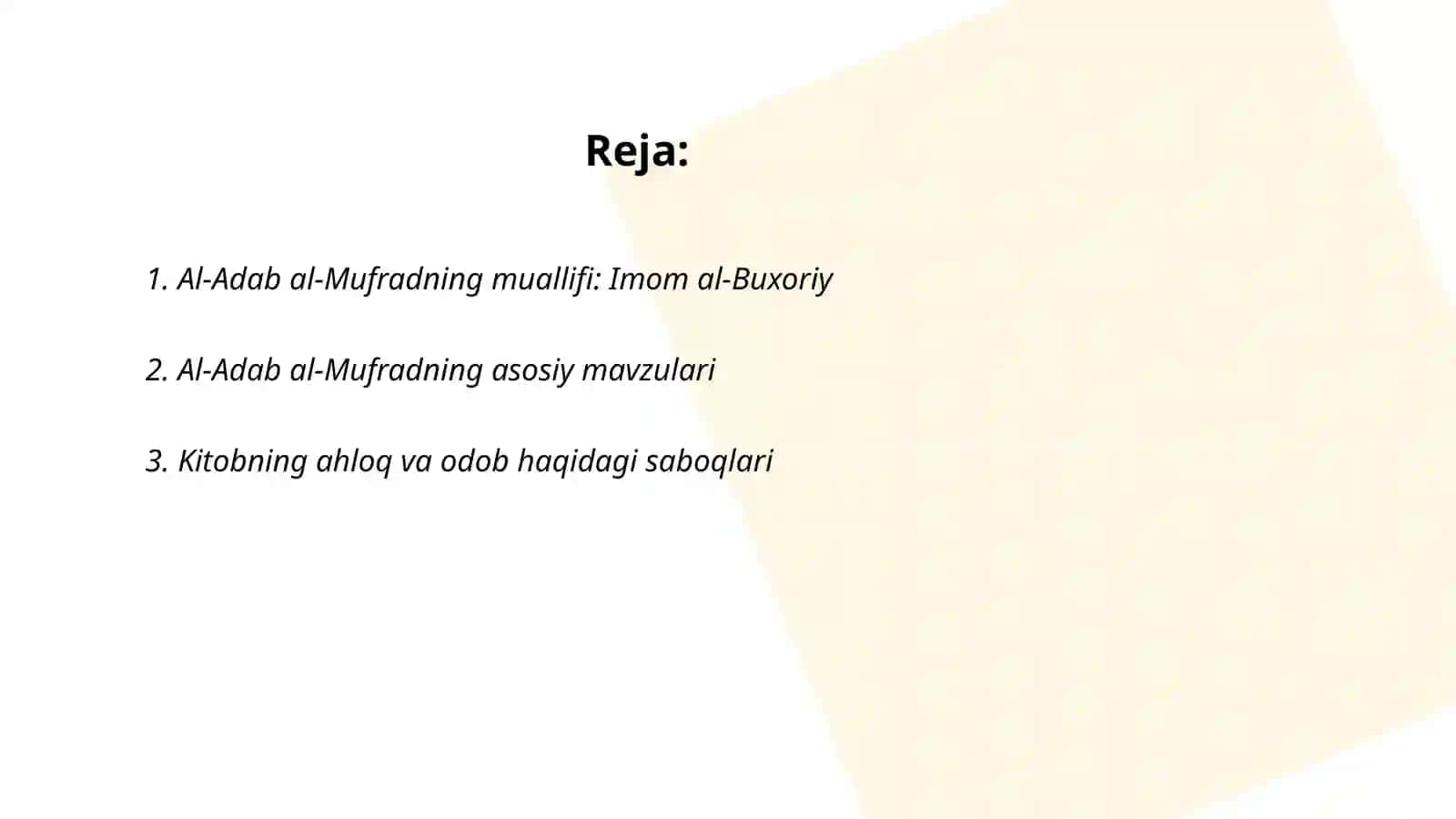 Al-Adab al-Mufrad 2