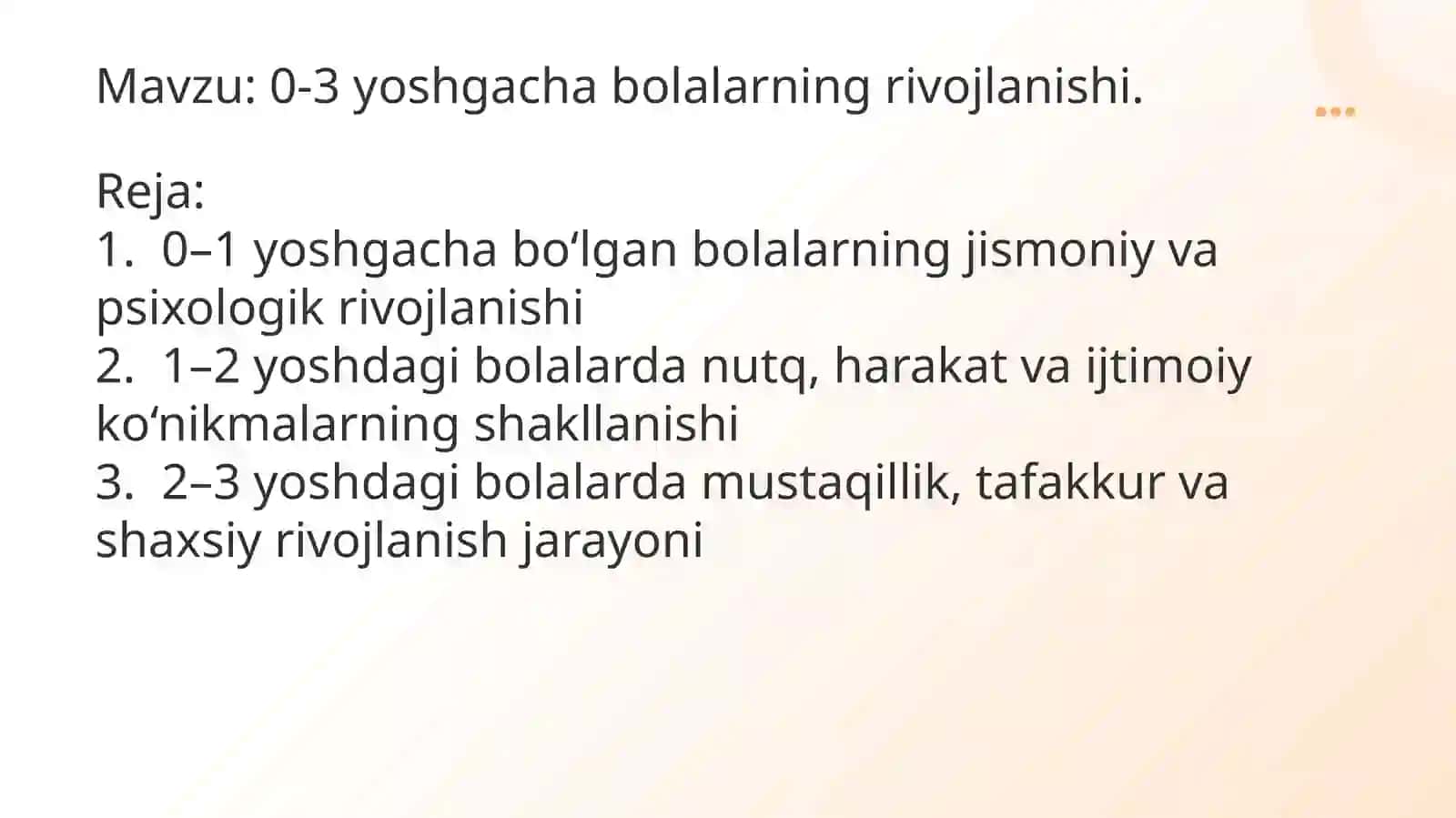 0-3 yoshgacha bolalarning rivojlanishi 2