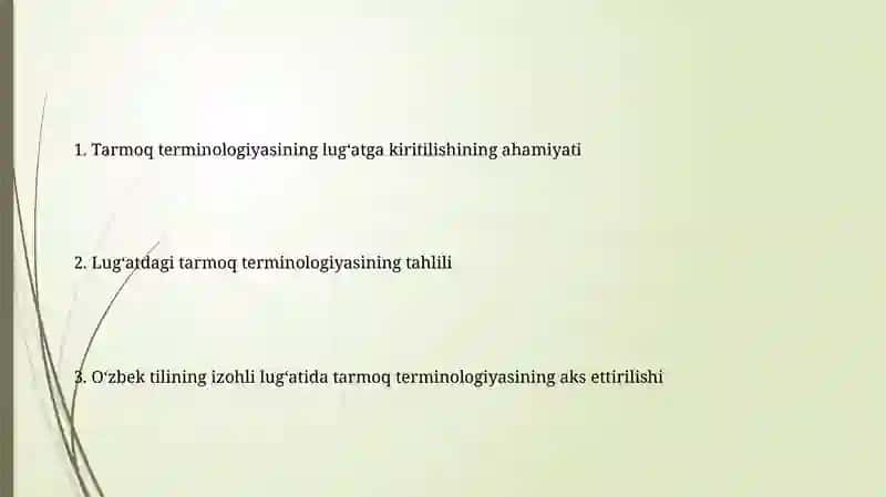 O'zbek tilining izohli lug'atida tarmoq terminologiyasi 2
