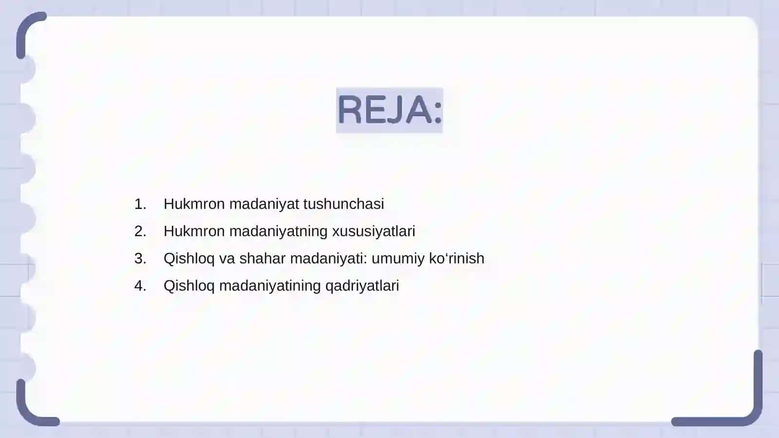 Hukmron madaniyat, qishloq va shahar madaniyati 2