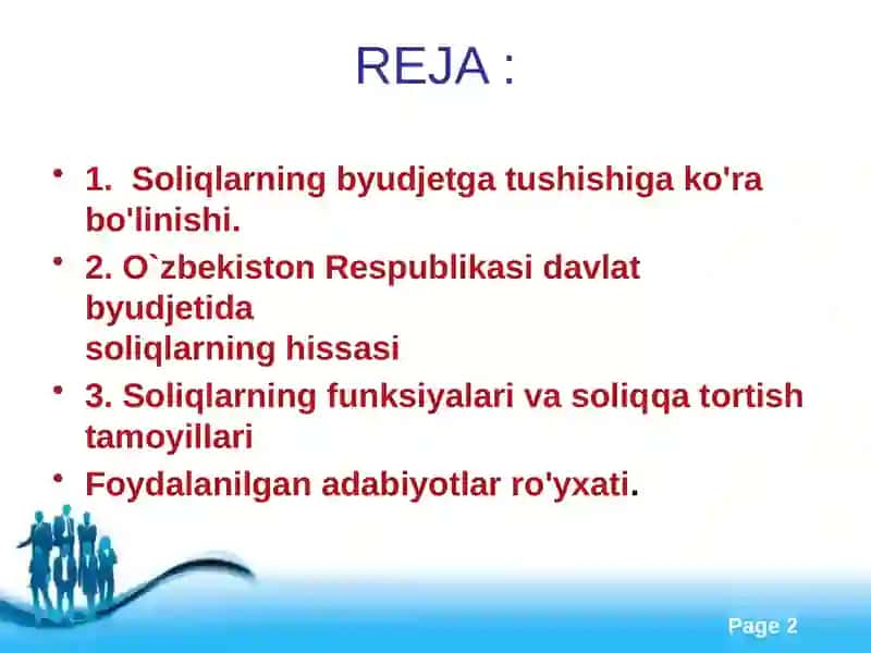 SOLIQ KODEKSI UMUMIY QISMI 2