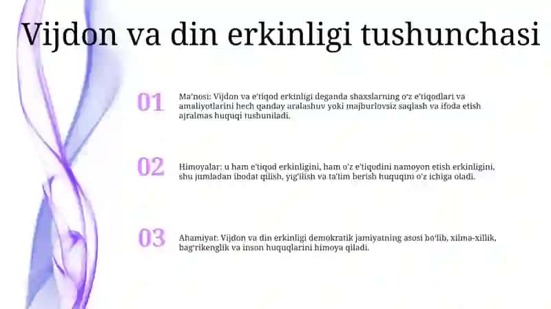 Vijdon Va E'Tiqod Erkinligi Ta'Rifi 2