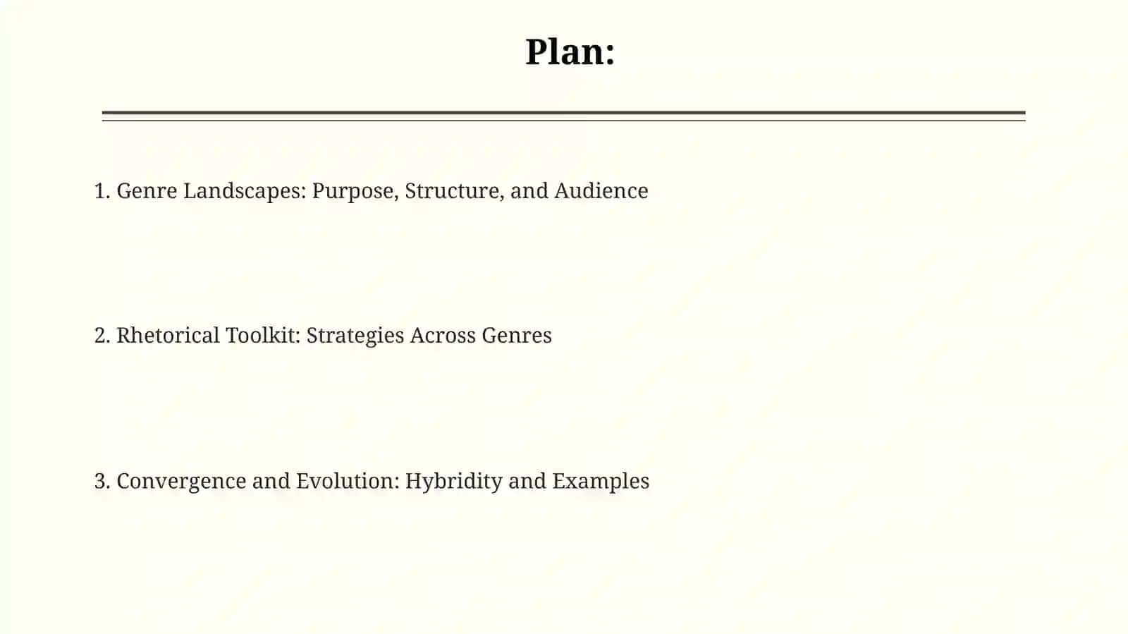 Genre Landscapes: Purpose, Structure, and Audience 2