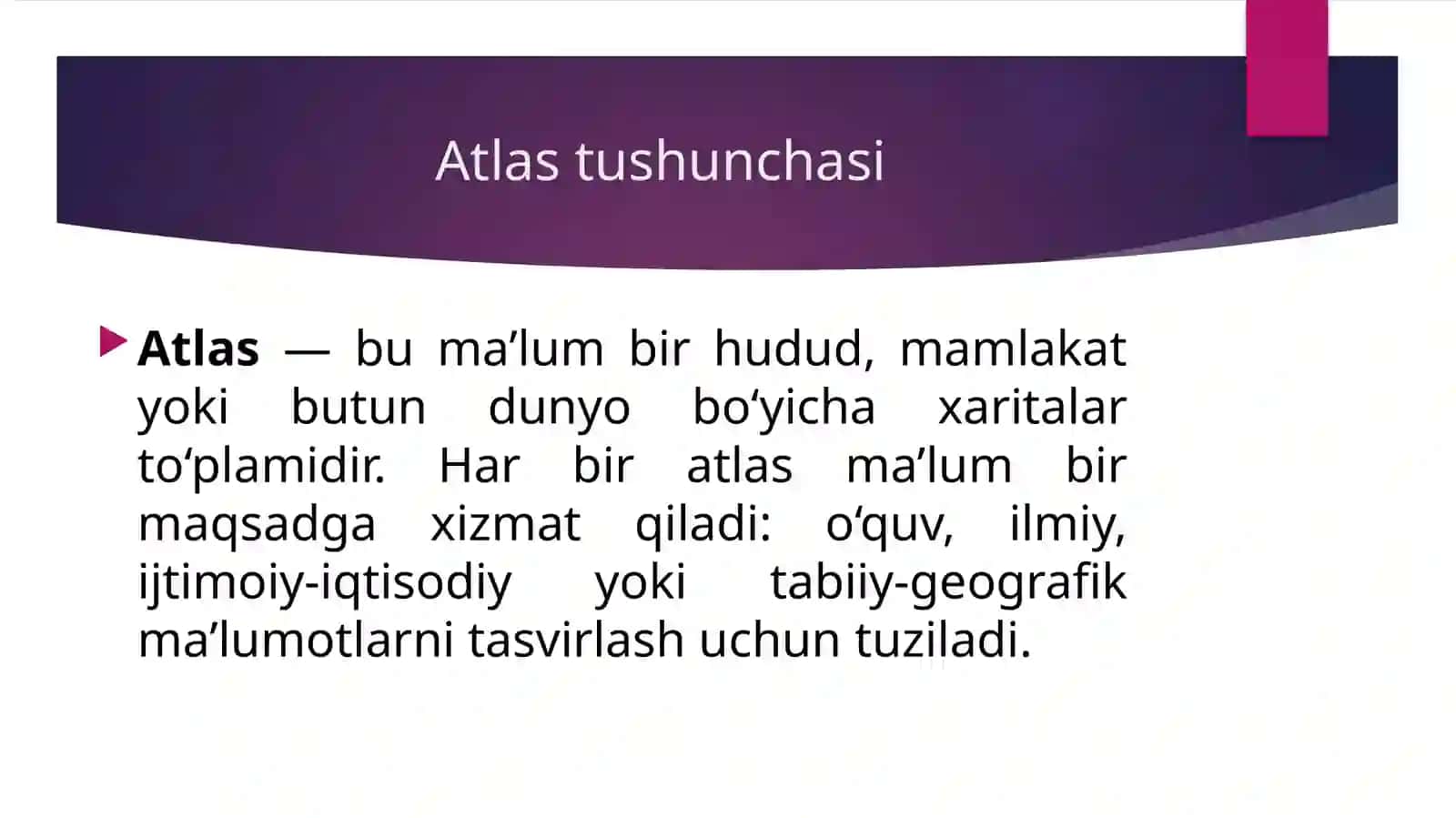 Mavzuli va majmuali atlaslarning mazmuni va uni tuzish 2