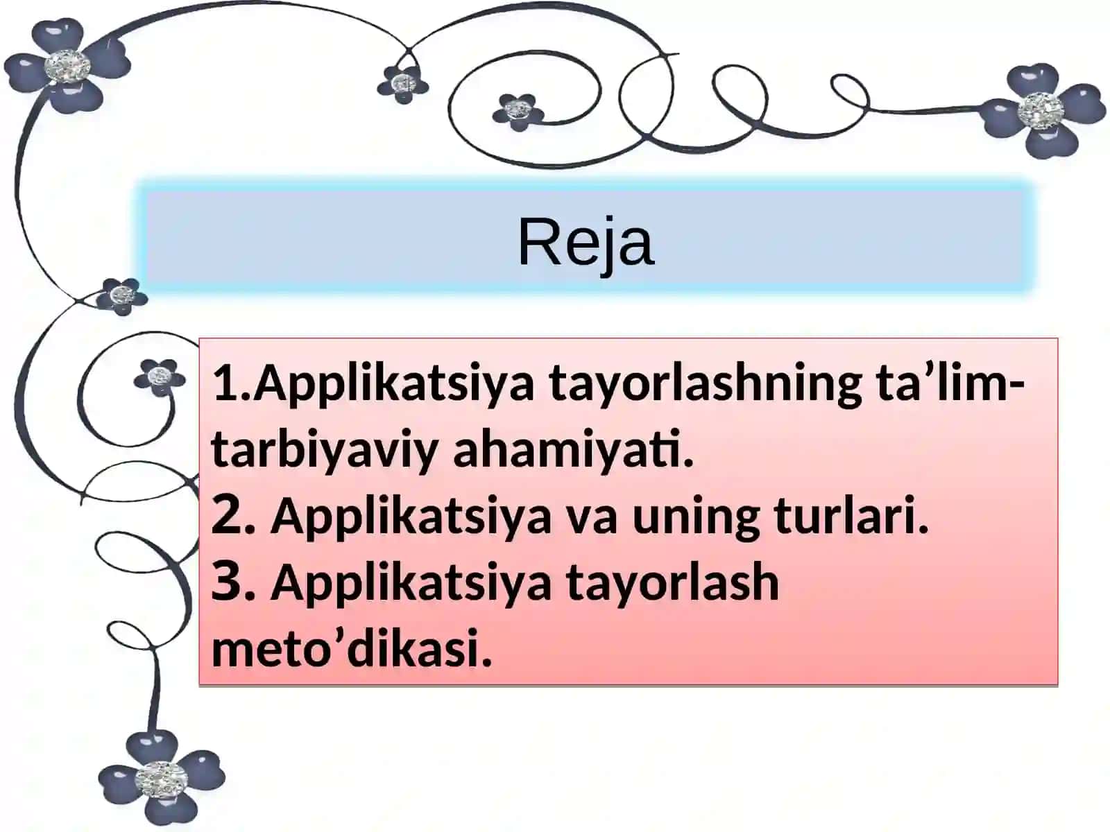 Applikatsiya ishlarini bajarish va uning turlari 2