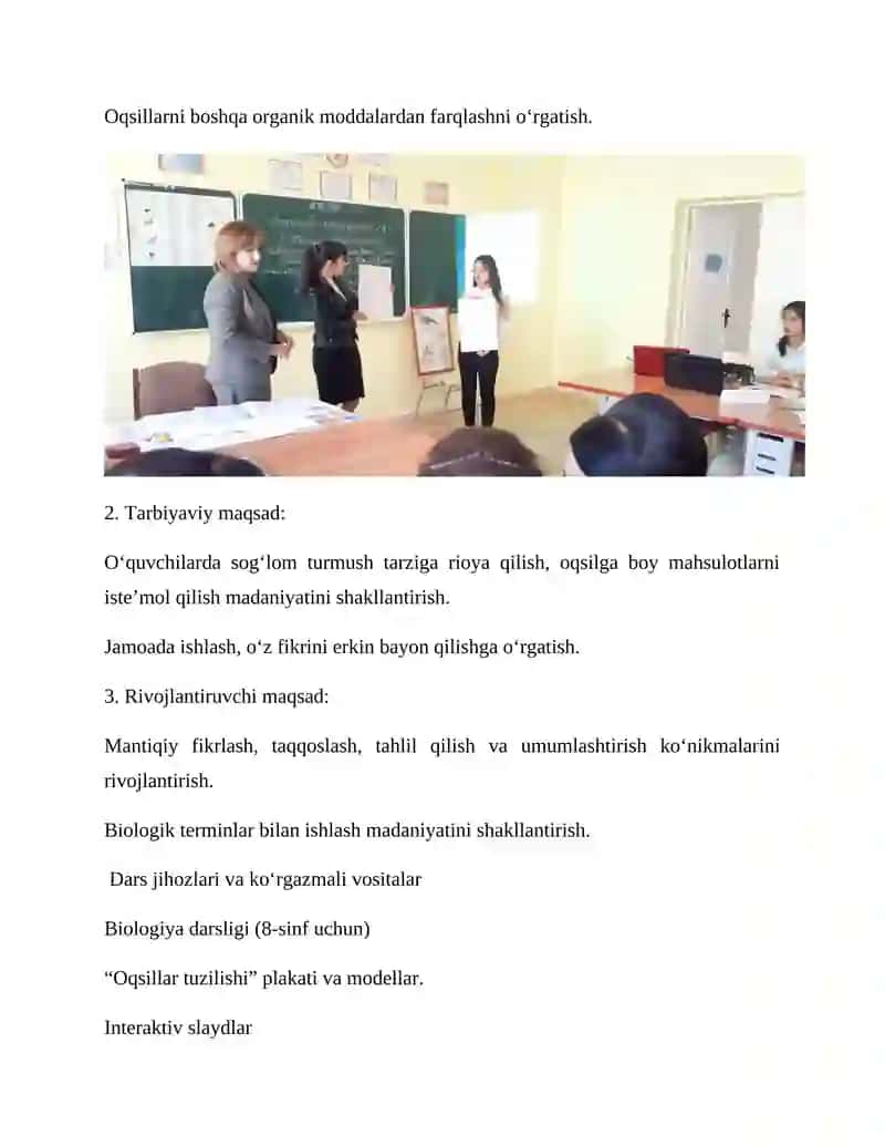 Oqsillar va ularning funksiyasi 2