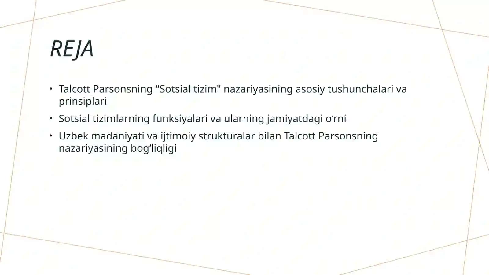 T.Parsonsning Sotsial tizim asari 2