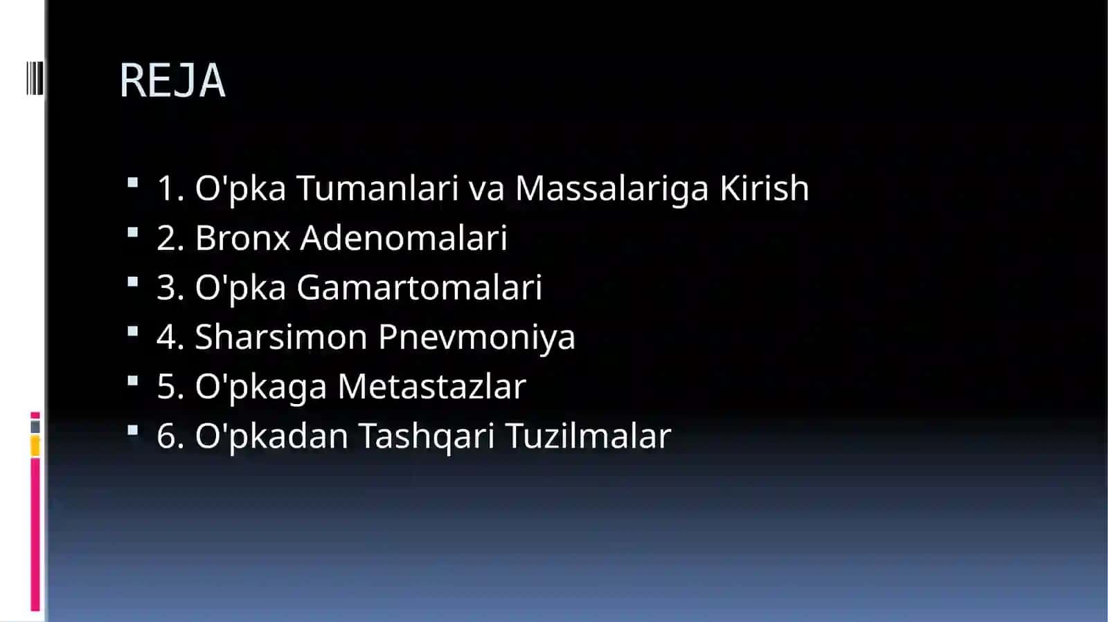 O'pka Tumanlari va Massalariga Kirish 2