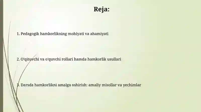 Pedagogik hamkorlikning mohiyati va ahamiyati 2