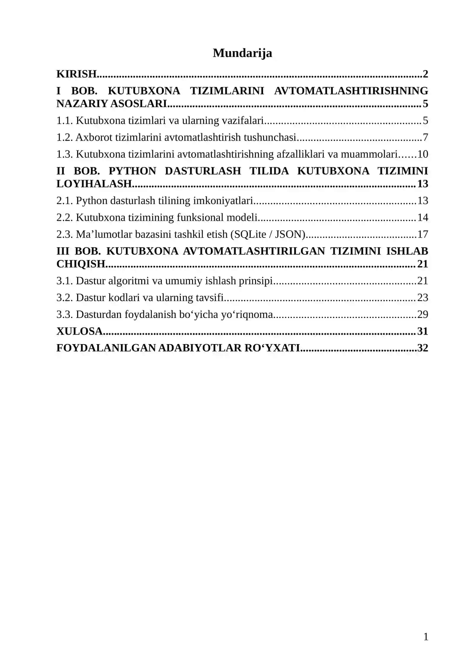 Kutubxona tizimini avtomatlashtirish 2